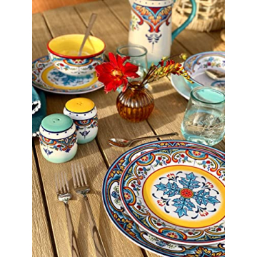 Zanzibar 16 Piece Dinnerware Set - Floral Design