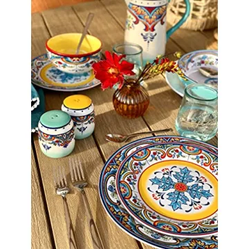 Zanzibar 16 Piece Dinnerware Set - Floral Design