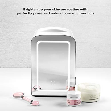 Stylish Chefman Mini Fridge for Skincare & Makeup Storage