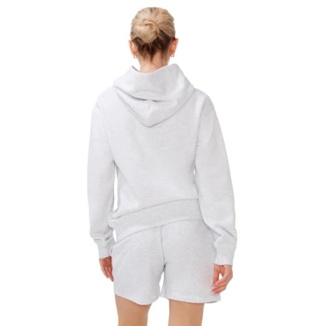 KUT & SO Women’s Cozy Fleece Pullover Hoodie in Heather Gray
