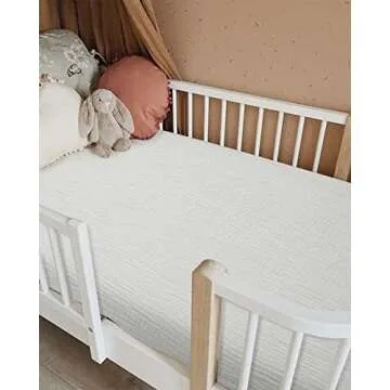Soft Muslin Cotton Fitted Crib Sheets for Babies 28x52