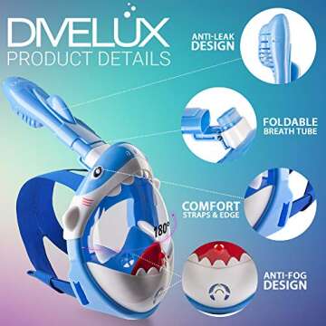 DIVELUX Full Face Snorkel Mask - Premium Gear for Div