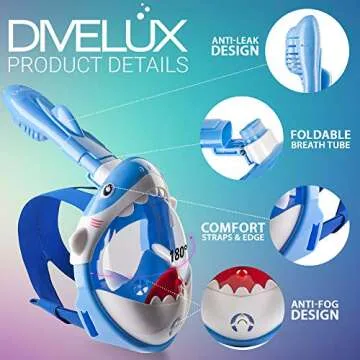 DIVELUX Full Face Snorkel Mask - Premium Gear for Div