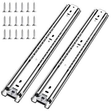 VIVEGO 1 Pair 30 Inch 100 Lb Capacity Heavy Duty Drawer Slides(with Stainless Screws),Side Mount Und...