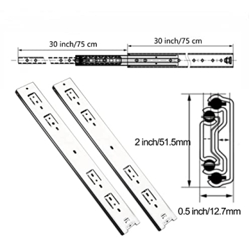 VIVEGO 30 Inch Heavy Duty Drawer Slides for Easy Installation