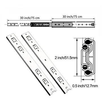 VIVEGO 30 Inch Heavy Duty Drawer Slides for Easy Installation