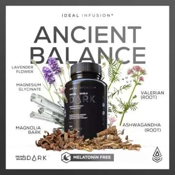 Ideal Infusion Nighttime Recovery & Deep Sleep Supplement: Relaxation and Stress Support - Magnesium Glycinate, KSM-66 (Melatonin Free) Muscle Cramp Relief, Vegan