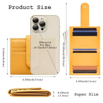 GEEAD Small Wallets for Women Slim Bifold Credit Card Holder