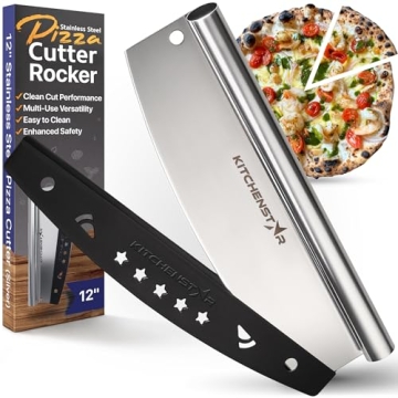 12 Inch Pizza Cutter Rocker Blade for Perfect Slices