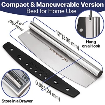 12 Inch Pizza Cutter Rocker Blade for Perfect Slices