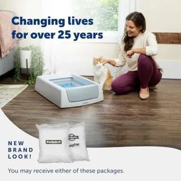 PetSafe ScoopFree Premium Crystal Cat Litter (Two 4.3 Lb Bags,8.6 Lb Total) Kitten Litter Quickly Absorbs Urine, Dries Solid Waste, Eliminates Odors 5 Times Faster, Fragrance-Free