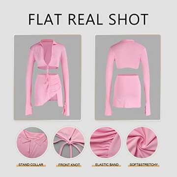 SUZONANA Clubwear Sexy Two-Piece Set for Women