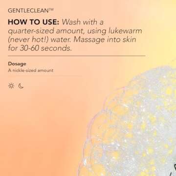CLEARSTEM - GENTLECLEAN Vitamin C Infused Calming Wash - Facial Cleanser, Makeup Remover - Goldensea...