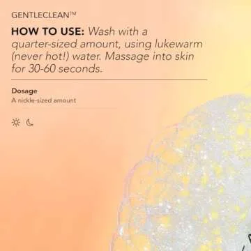 CLEARSTEM - GENTLECLEAN Vitamin C Infused Calming Wash - Facial Cleanser, Makeup Remover - Goldensea...