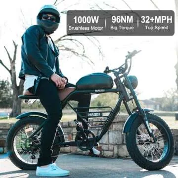 HAOQI 1000W Electric Bike with 52V Removable Battery