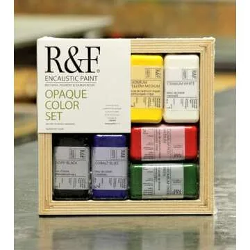 R&F Handmade Paints - Professional Encaustic Paint - Opeque Colors, Set of 6