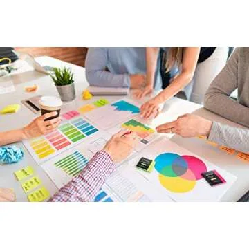 ARTEZA Sticky Notes, 48 Pads, 100 Sheets Each, 3 x 3 Inches, 6 Assorted Colors, Re-Adhesive, Office Supplies for To-Do Lists, Reminders, and Studying