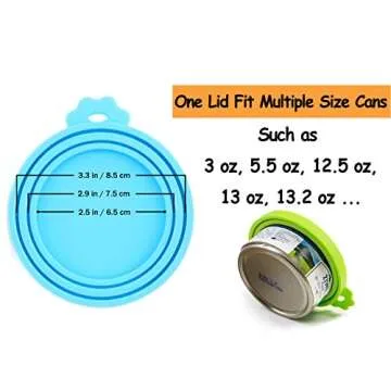 Pet Food Can Covers-Comtim 3 Pack Silicone Can Lids Caps for Dog Cat Wet Food,Universal Size Fit Mos...