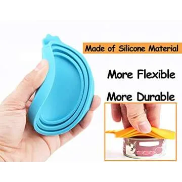 Pet Food Can Covers-Comtim 3 Pack Silicone Can Lids Caps for Dog Cat Wet Food,Universal Size Fit Most Standard Size Canned Dog and Cat Food