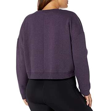 Amazon Brand - Core 10 Women's (XS-3X) Motion Tech Fleece Cropped Sweatshirt