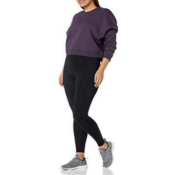 Amazon Brand - Core 10 Women's (XS-3X) Motion Tech Fleece Cropped Sweatshirt