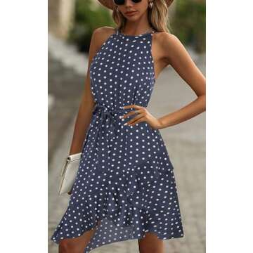 ECOWISH Polka Dot Summer Dress - Stylish & Versatile