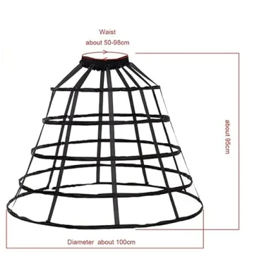 Versatile ARTYME 5 Hoops Pannier Petticoat for Women