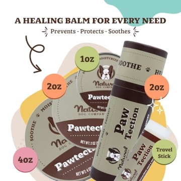 Natural Dog Company PawTection Balm for Dogs - Lick-Safe Winter Protection