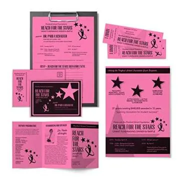 Astrobrights Mega Collection, Colored Cardstock, Neon Pink, 320 Sheets, 65 lb/176 gsm, 8.5" x 11" - MORE SHEETS! (91681)