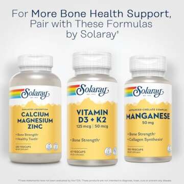 High-Potency SOLARAY Vitamin D3 K2 for Bone Health