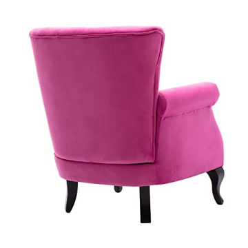 Kmax Velvet Tufted Accent Chair Mid Century Throne