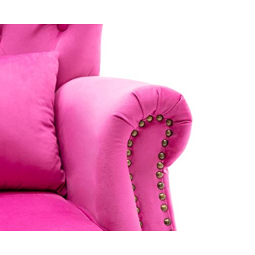 Kmax Velvet Tufted Accent Chair Mid Century Throne