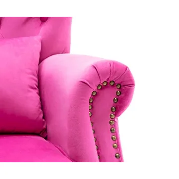 Kmax Velvet Tufted Accent Chair Mid Century Throne