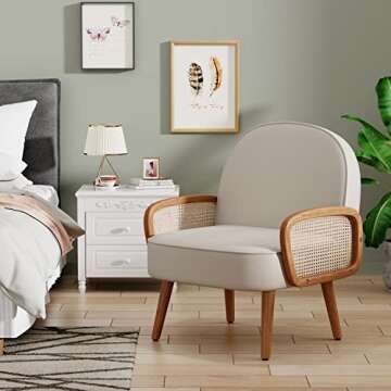 SHINEBOOM Rattan Accent Chairs Set of 2 - Modern Comfort