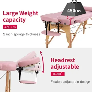 BestMassage Portable Massage Table for Home & Spa