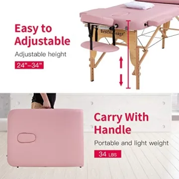 BestMassage Portable Massage Table for Home & Spa