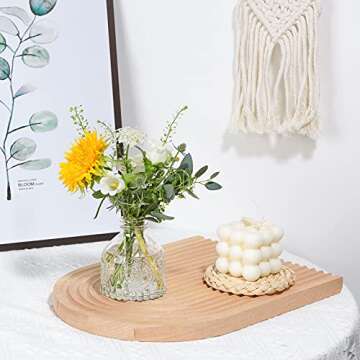 ComSaf Vintage Glass Bud Vases Set of 6 for Unique Decor