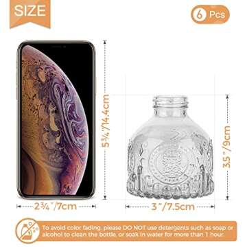 ComSaf Vintage Glass Bud Vases Set of 6 for Unique Decor
