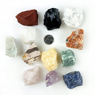 Natural Gemstone Mix 10-15 Raw Crystals Great Gift