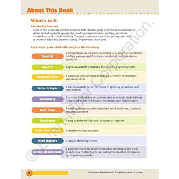 Evan-Moor Daily Summer Activities, Grade 5-6 Workbook, Prevent Learning Loss, Reading Comprehension,...