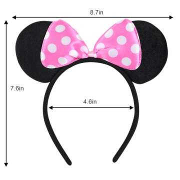 NEWTGAN 20 PCS Mouse Ears Headbands for Birthday Party Theme Park Costume Play Celebration for Boys ...