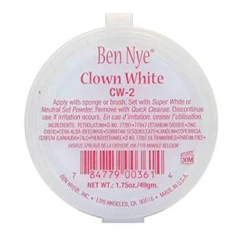 Ben Nye Clown White Makeup, 1.75oz./49gm.