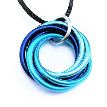 Möbii Multicolor Necklaces - Fidget Infinity Loop Jewelry with Satin Cord