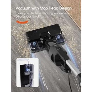 REECOO Stick Vacuum Cleaner with 3 Mop Pads Electirc Mop 600W 18kpa Powerful Suction Corded Upright Vacuum Lightweight Electric mop for Tile Hardwood Floor,Marble Cleaning