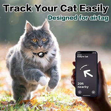 Reflective AirTag Cat Collar Breakaway Design for Safety