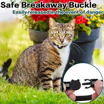 Reflective AirTag Cat Collar Breakaway Design for Safety