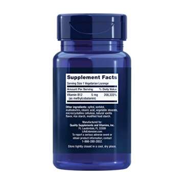 Life Extension Vitamin B12 Methylcobalamin, Nerve Health Supplement, Cognitive Support, Energy Vitam...