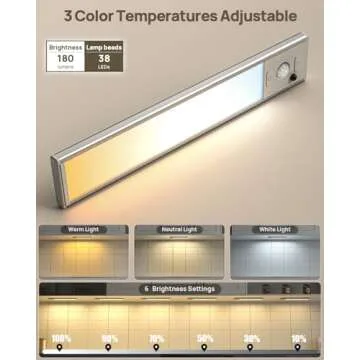 Under Cabinet Lights with Remote Control - Rechargeable LED