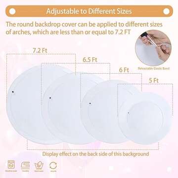 Elegantly Designed 7.2 FT White Round Backdrop Cover