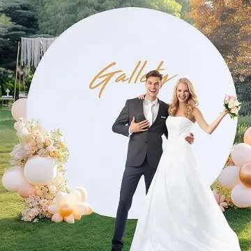 Elegantly Designed 7.2 FT White Round Backdrop Cover